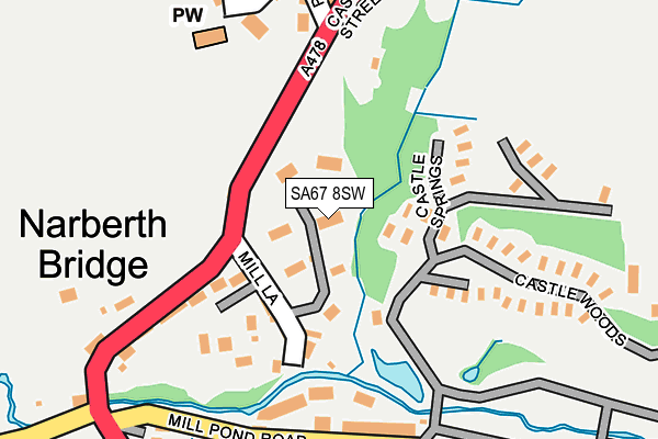 SA67 8SW map - OS OpenMap – Local (Ordnance Survey)