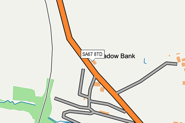 SA67 8TD map - OS OpenMap – Local (Ordnance Survey)