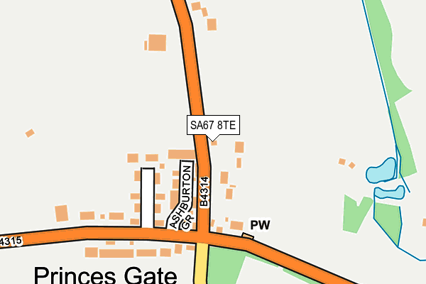 SA67 8TE map - OS OpenMap – Local (Ordnance Survey)