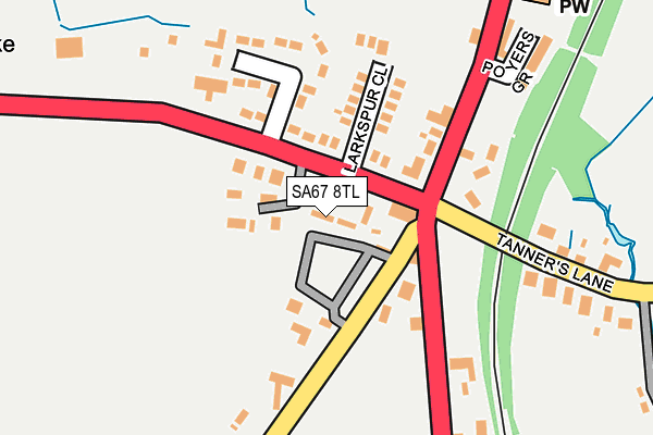 SA67 8TL map - OS OpenMap – Local (Ordnance Survey)