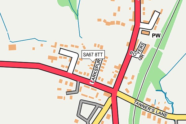SA67 8TT map - OS OpenMap – Local (Ordnance Survey)