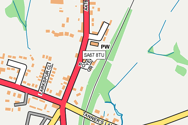 SA67 8TU map - OS OpenMap – Local (Ordnance Survey)