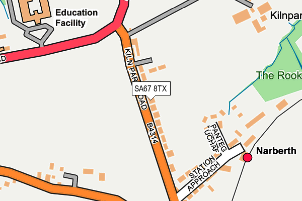 SA67 8TX map - OS OpenMap – Local (Ordnance Survey)