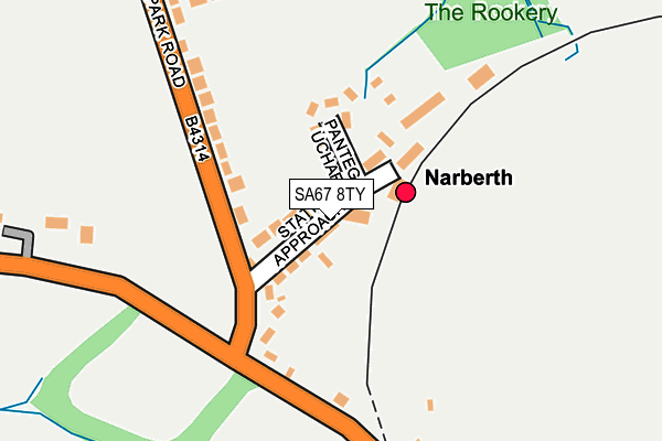 SA67 8TY map - OS OpenMap – Local (Ordnance Survey)