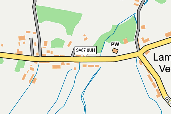SA67 8UH map - OS OpenMap – Local (Ordnance Survey)