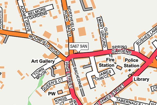 SA67 9AN map - OS OpenMap – Local (Ordnance Survey)