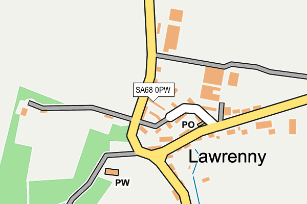 SA68 0PW map - OS OpenMap – Local (Ordnance Survey)