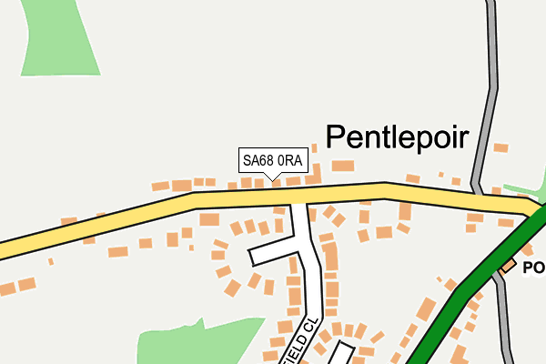 SA68 0RA map - OS OpenMap – Local (Ordnance Survey)