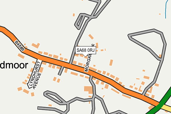 SA68 0RJ map - OS OpenMap – Local (Ordnance Survey)