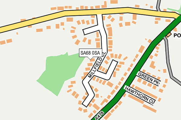 SA68 0SA map - OS OpenMap – Local (Ordnance Survey)