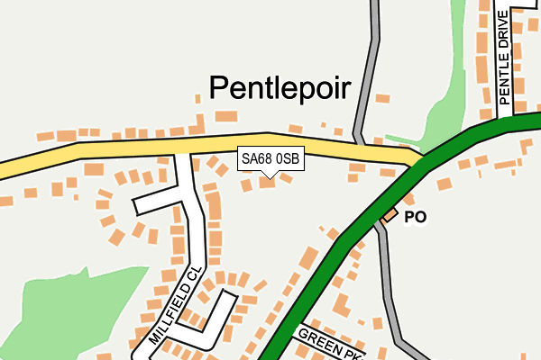 SA68 0SB map - OS OpenMap – Local (Ordnance Survey)