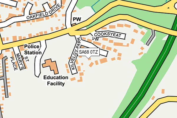 SA68 0TZ map - OS OpenMap – Local (Ordnance Survey)