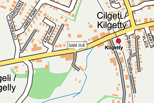 SA68 0UE map - OS OpenMap – Local (Ordnance Survey)