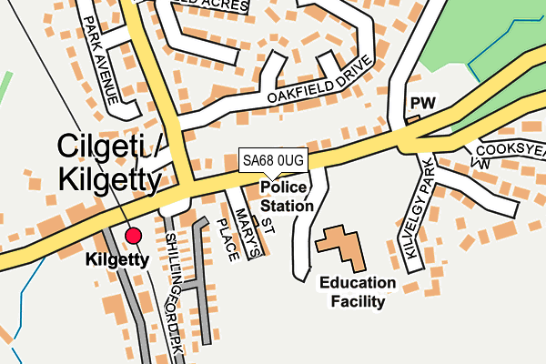 SA68 0UG map - OS OpenMap – Local (Ordnance Survey)