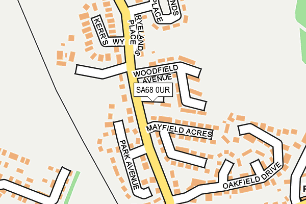 SA68 0UR map - OS OpenMap – Local (Ordnance Survey)