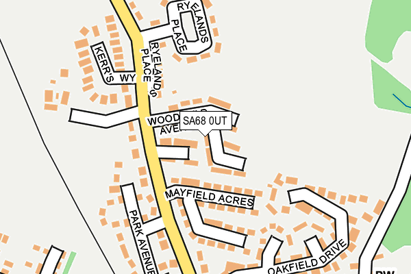 SA68 0UT map - OS OpenMap – Local (Ordnance Survey)