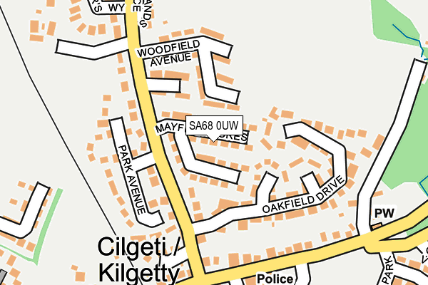 SA68 0UW map - OS OpenMap – Local (Ordnance Survey)