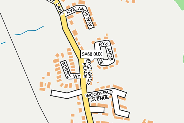 SA68 0UX map - OS OpenMap – Local (Ordnance Survey)