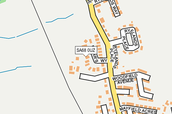 SA68 0UZ map - OS OpenMap – Local (Ordnance Survey)
