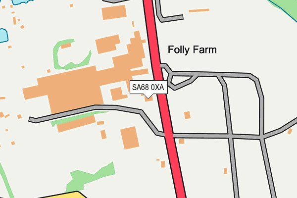 SA68 0XA map - OS OpenMap – Local (Ordnance Survey)