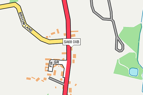 SA68 0XB map - OS OpenMap – Local (Ordnance Survey)