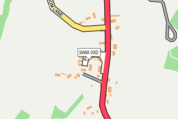 SA68 0XD map - OS OpenMap – Local (Ordnance Survey)