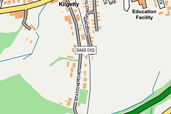 SA68 0XS map - OS OpenMap – Local (Ordnance Survey)