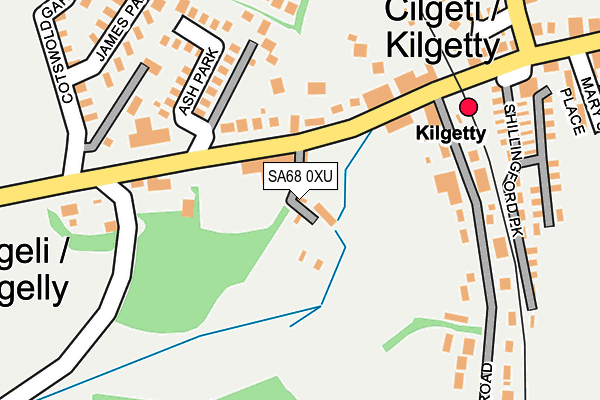 SA68 0XU map - OS OpenMap – Local (Ordnance Survey)