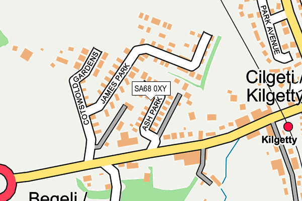 SA68 0XY map - OS OpenMap – Local (Ordnance Survey)