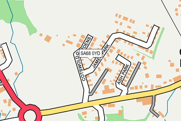SA68 0YD map - OS OpenMap – Local (Ordnance Survey)