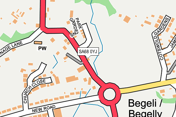 SA68 0YJ map - OS OpenMap – Local (Ordnance Survey)
