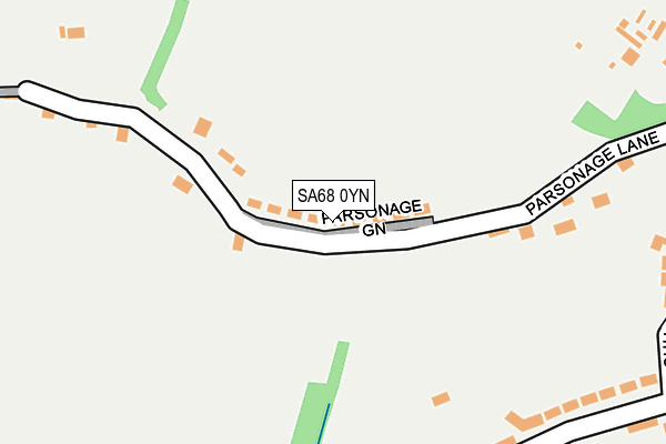 SA68 0YN map - OS OpenMap – Local (Ordnance Survey)