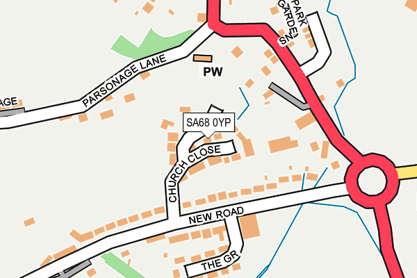 SA68 0YP map - OS OpenMap – Local (Ordnance Survey)