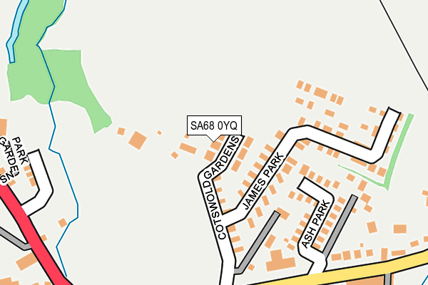 SA68 0YQ map - OS OpenMap – Local (Ordnance Survey)
