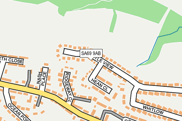 SA69 9AB map - OS OpenMap – Local (Ordnance Survey)