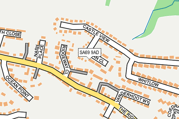 SA69 9AD map - OS OpenMap – Local (Ordnance Survey)