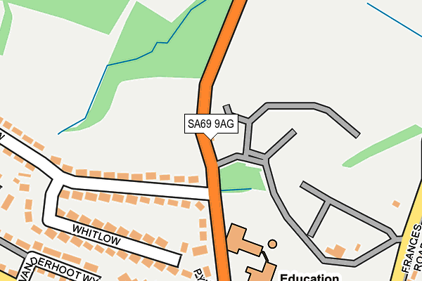 SA69 9AG map - OS OpenMap – Local (Ordnance Survey)