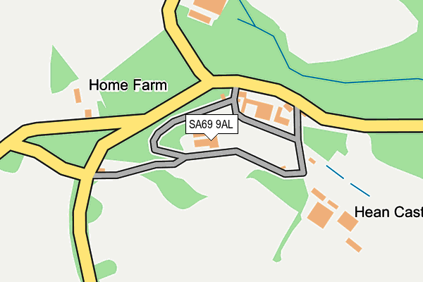 SA69 9AL map - OS OpenMap – Local (Ordnance Survey)