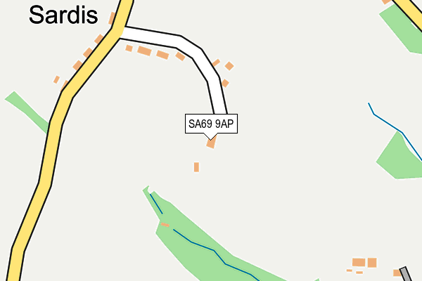SA69 9AP map - OS OpenMap – Local (Ordnance Survey)