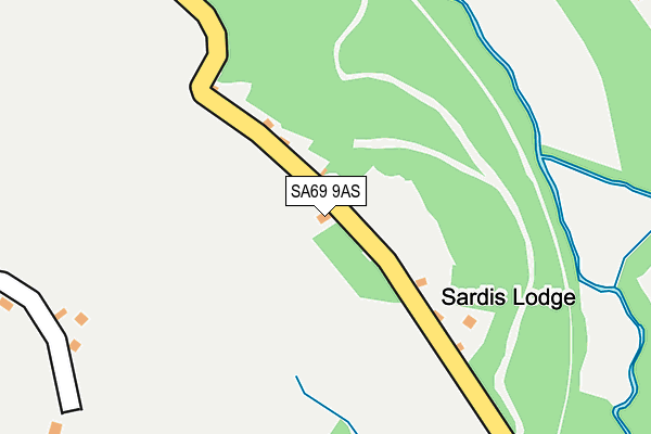 SA69 9AS map - OS OpenMap – Local (Ordnance Survey)