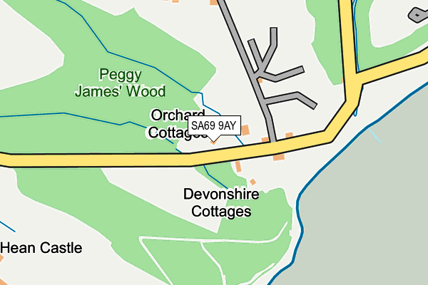 SA69 9AY map - OS OpenMap – Local (Ordnance Survey)