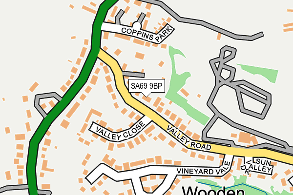 SA69 9BP map - OS OpenMap – Local (Ordnance Survey)