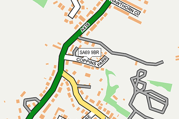 SA69 9BR map - OS OpenMap – Local (Ordnance Survey)