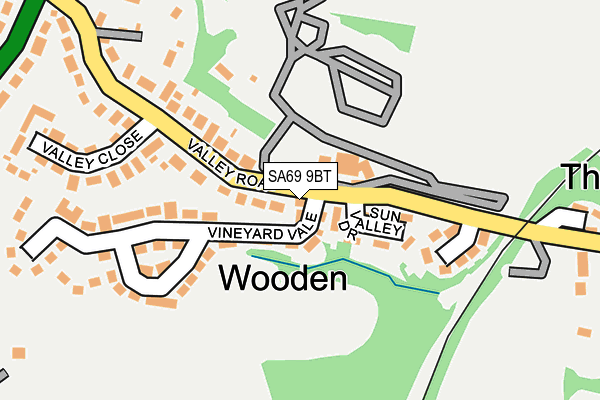 SA69 9BT map - OS OpenMap – Local (Ordnance Survey)