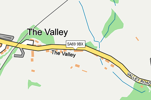 SA69 9BX map - OS OpenMap – Local (Ordnance Survey)