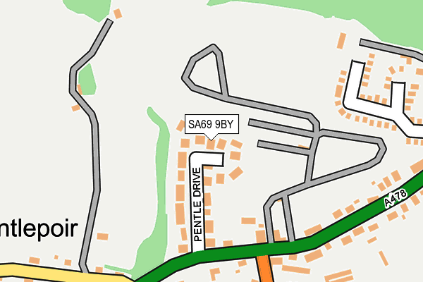 SA69 9BY map - OS OpenMap – Local (Ordnance Survey)