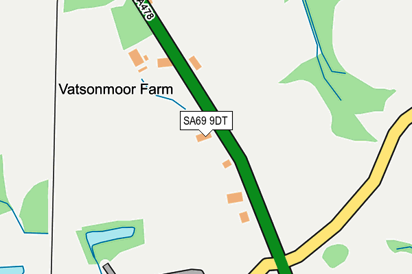 SA69 9DT map - OS OpenMap – Local (Ordnance Survey)