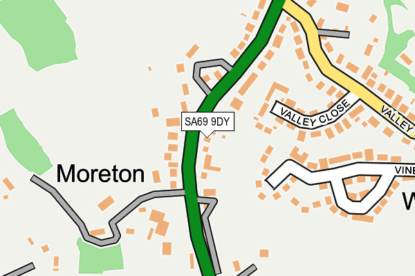 SA69 9DY map - OS OpenMap – Local (Ordnance Survey)