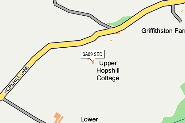 SA69 9ED map - OS OpenMap – Local (Ordnance Survey)