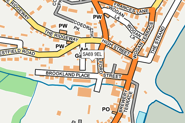 SA69 9EL map - OS OpenMap – Local (Ordnance Survey)